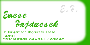 emese hajducsek business card